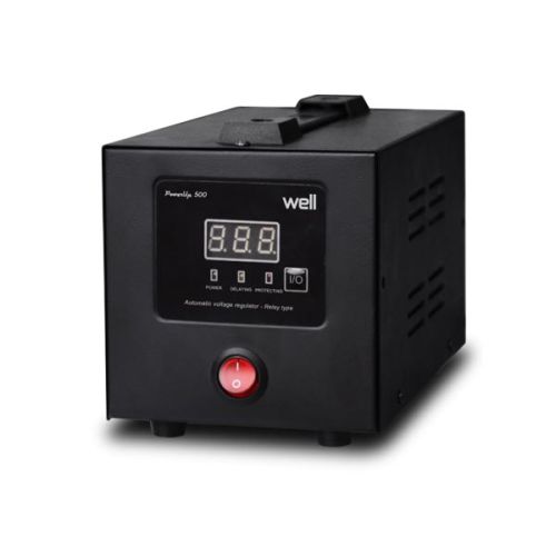 AVR-500VA Well Ψηφιακό PowerUP w / LCD Display Black AVR-REL-POWERUP500-WL