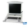 Used Rackmount 1U Monitor w / Keyboard 9050302 TFT / RITTAL / 17” / 1280×1024 / White / D-SUB & DVI-D & 2xPS / 2 &