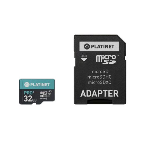 PLATINET microSDHC  SECURE DIGITAL + ADAPTER SD 32GB class10 U1 70MB / s