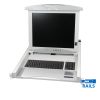 Used Rackmount 1U Monitor w / Keyboard 9055302 TFT / RITTAL / 17” / 1280×1024 / White / D-SUB & 2xPS / 2 & USB & R