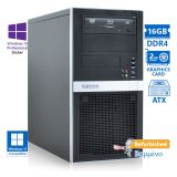 OEM Extra Tower Xeon E-2124(4-Cores)/16GB DDR4/500GB/Nvidia 2GB/DVD/10P Grade A+ Workstation Refurbi