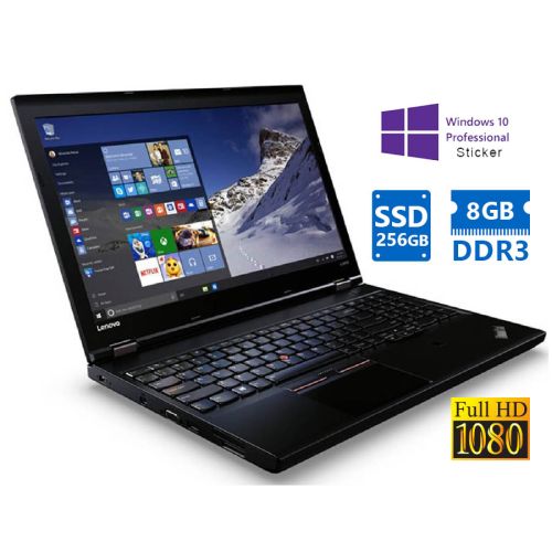 Lenovo ThinkPad L560 i7-6600M/15.6"FHD/8GB DDR3/256GB SSD/DVD/Camera/10P Grade A Refurbished Laptop