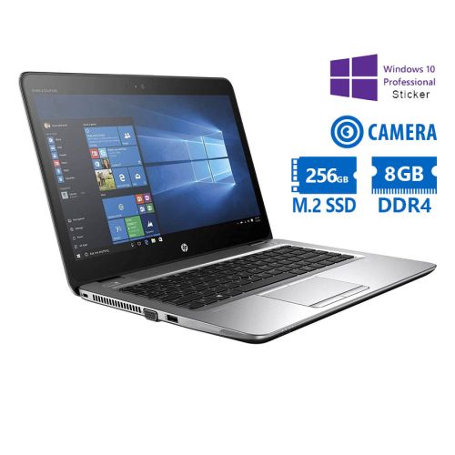 HP Elitebook 840G3 i5-6300U/14"/8GB DDR4/256GB M.2 SSD/No ODD/Camera/10P Grade A Refurbished Laptop