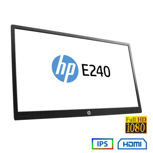 Used Monitor EliteDisplay E240 IPS LED / HP / 24″FHD / 1920×1080 / Wide / Silver / Black / No Stand / D-SUB & DP & H