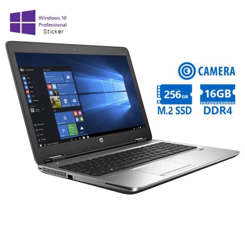 HP ProBook 650G2 i5-6200U / 15.6″ / 16GB DDR4 / 256GB M.2 SSD / DVD / Camera / 10P Grade A Refurbished Laptop