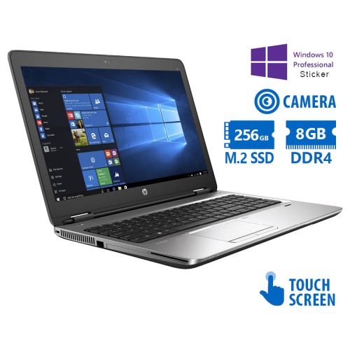 HP ProBook 650G2 i5-6300U / 15.6″Touchscreen / 8GB DDR4 / 256GB M.2 SSD / DVD / Camera / 10P Grade A Refurbished