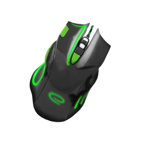 Hawk Gaming mouse ενσύρματο μαύρο / πράσινο 7 Keys 2400dpi EGM401KG