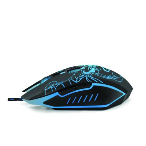 Scorpio Ποντίκι Gaming ενσύρματο μαύρο / μπλε 6 Keys 2400dpi EGM203B