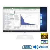 Used Monitor 24BK550Y-W IPS LED/LG/24"FHD/1920x1080/Wide/White/w/Speakers/D-SUB & DVI-D & DP & HDMI
