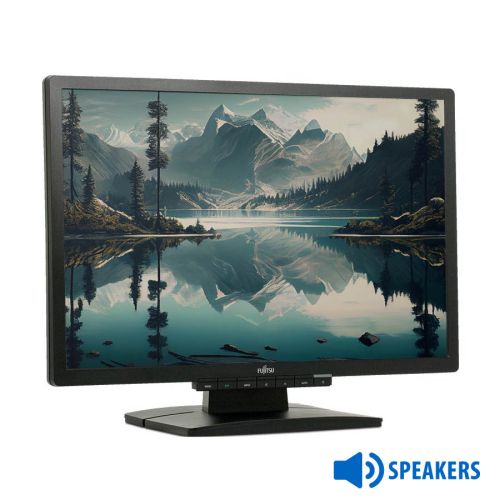 Used (A-) Monitor E22W-6 TFT / Fujitsu / 22″ / 1680×1050 / Wide / Black / w / Speakers / Grade A- / D-SUB & DVI-D