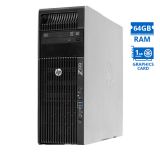 HP Z620 Tower Xeon E5-2667(6-Cores)/64GB DDR3/500GB/Nvidia 1GB/DVD/7P Grade A Workstation Refurbishe