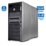 HP Z820 Tower Xeon 2xE5-2670(8-Cores)/192GB DDR3/1TB/Nvidia 2GB/DVD/7P Grade A Workstation Refurbish
