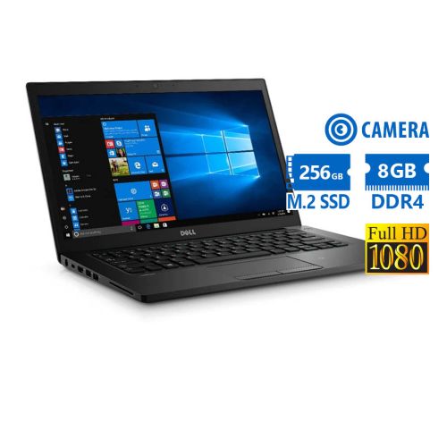 Dell Latitude 7480 i7-6600U/14"FHD/8GB DDR4/256GB M.2 SSD/No ODD/Camera Grade A Refurbished Laptop