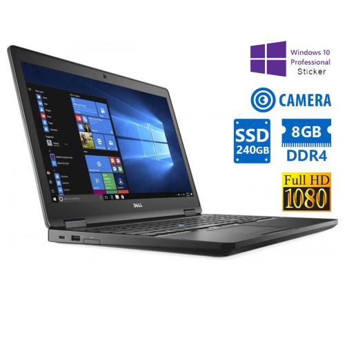 Dell (A-) Latitude 5580 i7-7820HQ / 15.6″FHD / 8GB DDR4 / 240GB SSD / No ODD / Camera / 10P Grade A- Refurbished