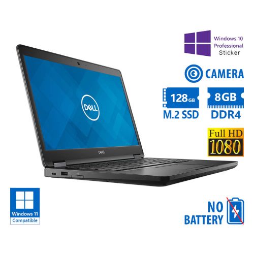 Dell (A-) Latitude 5490 i5-8350U / 14″FHD / 8GB DDR4 / 128GB M.2 SSD / No ODD / No BAT / Camera / 10P Grade A- Ref