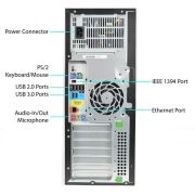 HP Z420 Tower Xeon E5-1650(6-Cores) / 8GB DDR3 / 256GB SSD / Nvidia 1GB / DVD / 7P Grade A+ Workstation Refurb